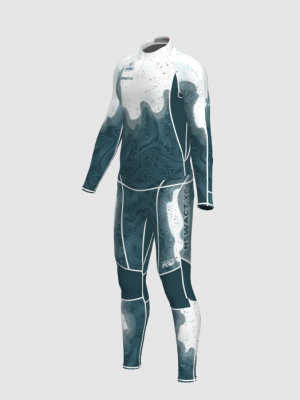 Podiumwear Men's Gold Two-Piece Race Suit