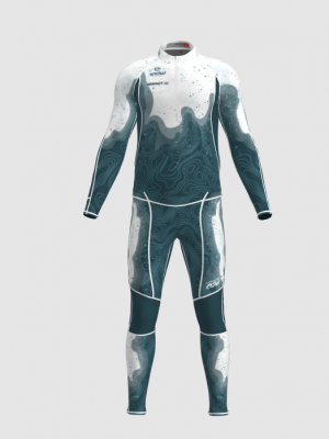Podiumwear Men's Gold Two-Piece Race Suit