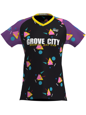 Podiumwear Women's Silver Short Sleeve MTB Jersey - NEW FABRIC 2025!