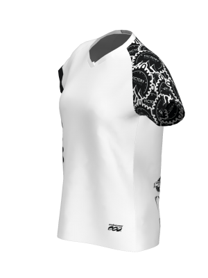 Podiumwear Women's Silver Short Sleeve MTB Jersey - NEW FABRIC 2025!