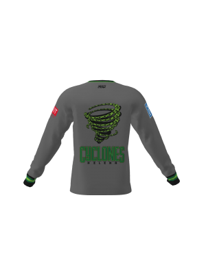 Podiumwear Unisex Silver Long Sleeve Tech Tee - New Fabric 2025!