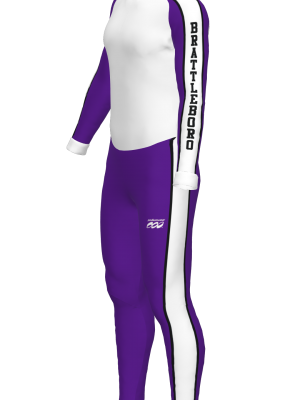 Podiumwear Unisex Silver Two-Piece Race Suit