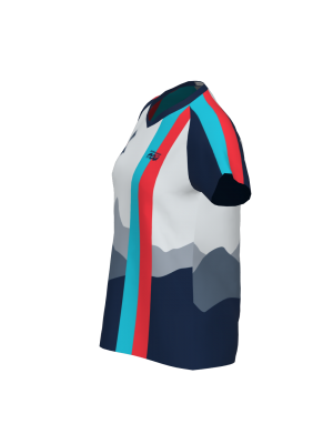 Podiumwear Women's Silver Short Sleeve MTB Jersey - NEW FABRIC 2025!
