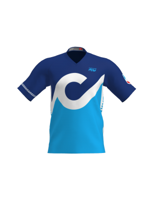 Podiumwear Men's Silver Short Sleeve MTB Jersey - New Fabric 2025!
