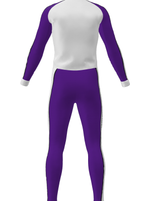 Podiumwear Unisex Silver Two-Piece Race Suit