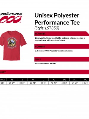 Podiumwear Men's 100% Poly Performance T-Shirt with Print