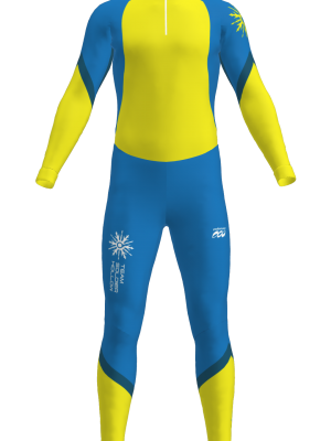 Podiumwear Unisex Silver Two-Piece Race Suit