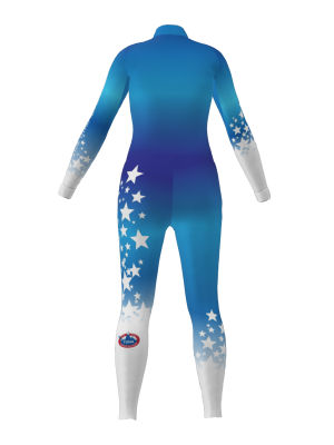 Podiumwear Women's Silver Two-Piece Race Suit