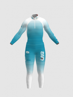 Podiumwear Nordic Child's Two-Piece Race Suit (Nordic Skiing) Front View