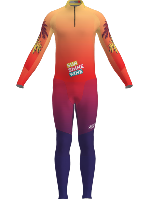 Podiumwear Men's Gold Two-Piece Race Suit