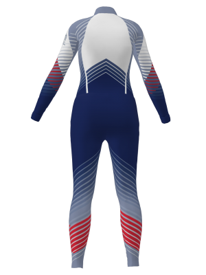 Podiumwear Women's Silver Two-Piece Race Suit