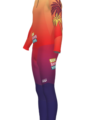 Podiumwear Men's Gold Two-Piece Race Suit