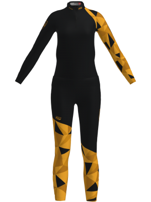 Podiumwear Women's Gold Two-Piece Race Suit