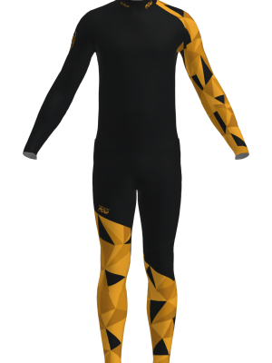 Podiumwear Men's Gold Two-Piece Race Suit