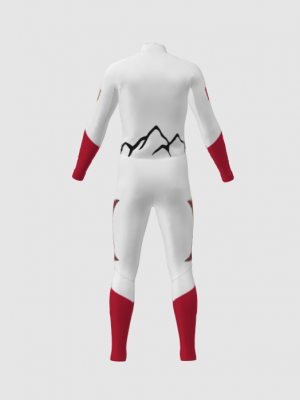 Podiumwear Unisex Silver Two-Piece Race Suit