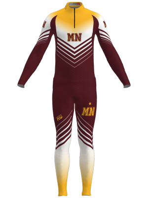 Podiumwear Men's Gold Two-Piece Race Suit