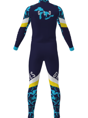 Podiumwear Unisex Silver Two-Piece Race Suit