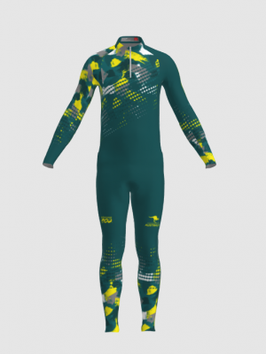 Podiumwear Men's Gold Two-Piece Race Suit
