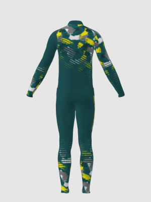 Podiumwear Men's Gold Two-Piece Race Suit