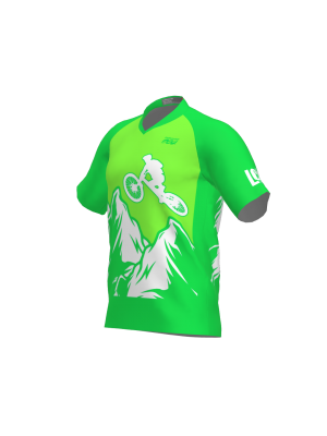 Podiumwear Men's Silver Short Sleeve MTB Jersey - New Fabric 2025!