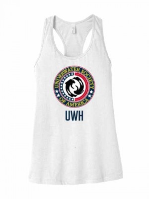 Podiumwear Women's Cotton Racerback Tank with Print