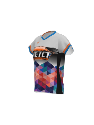 Podiumwear Women's Silver Short Sleeve MTB Jersey - NEW FABRIC 2025!