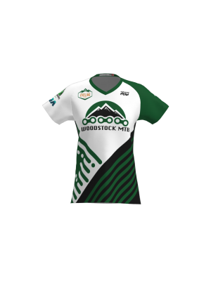 Podiumwear Women's Silver Short Sleeve MTB Jersey - NEW FABRIC 2025!