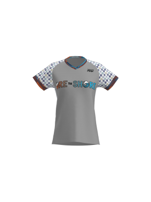 Podiumwear Women's Silver Short Sleeve MTB Jersey - NEW FABRIC 2025!