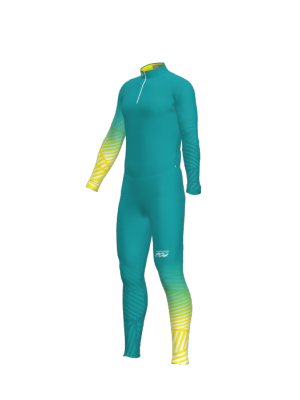 Podiumwear Unisex Silver Two-Piece Race Suit
