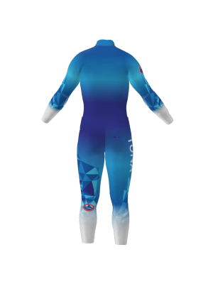 Podiumwear Nordic Child's Two-Piece Race Suit (Nordic Skiing) Back View