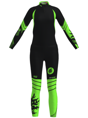 Podiumwear Women's Gold Two-Piece Race Suit