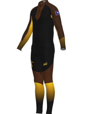 Podiumwear Men's Gold Two-Piece Race Suit