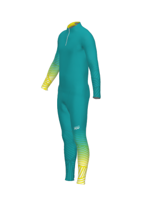 Podiumwear Men's Gold Two-Piece Race Suit