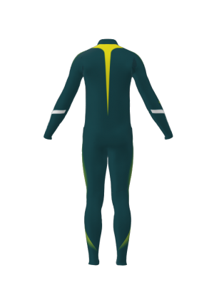 Podiumwear Men's Gold Two-Piece Race Suit