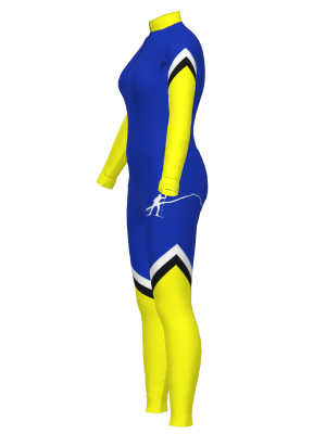 Podiumwear Women's Silver Two-Piece Race Suit