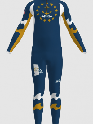 Podiumwear Men's Gold Two-Piece Race Suit