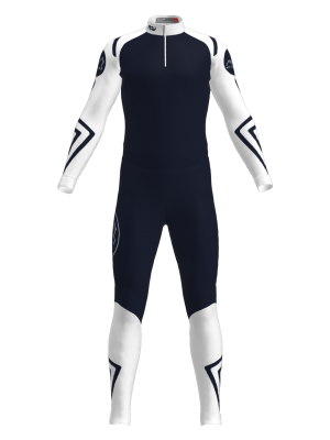 Podiumwear Unisex Silver Two-Piece Race Suit