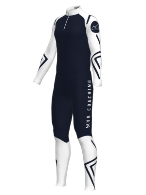 Podiumwear Unisex Silver Two-Piece Race Suit