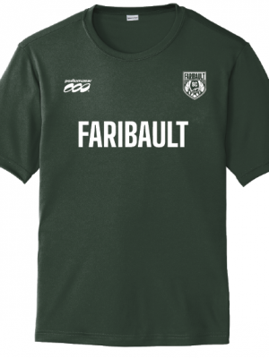 Podiumwear Men's 100% Poly Performance T-Shirt with Print (Soccer) Front View