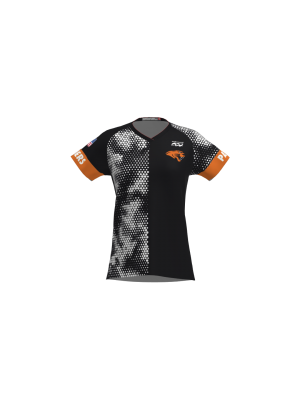 Podiumwear Women's Silver Short Sleeve MTB Jersey - NEW FABRIC 2025!