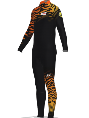 Podiumwear Men's Gold Two-Piece Race Suit