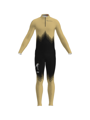Podiumwear Men's Gold Two-Piece Race Suit
