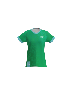 Podiumwear Women's Silver Short Sleeve MTB Jersey - NEW FABRIC 2025!