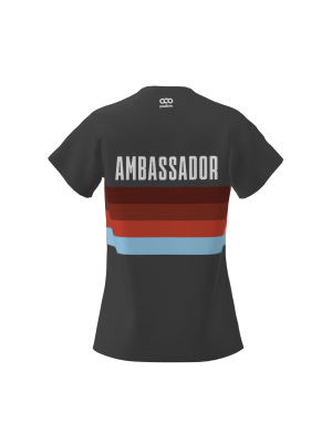 Podiumwear Women's Silver Short Sleeve MTB Jersey (Cycling) Back View