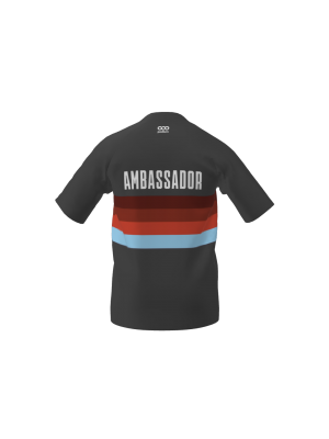 Podiumwear Men's Silver Short Sleeve MTB Jersey (Cycling) Back View