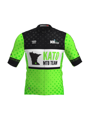 Podiumwear Men's Gold Full Zip Jersey (Cycling) Front View