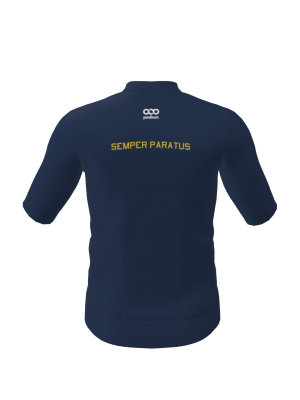 Podiumwear Men's Gold Full Zip Jersey (Cycling) Back View