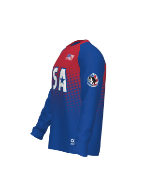 Podiumwear Unisex Silver Long Sleeve Tech Tee (Cycling) Side View