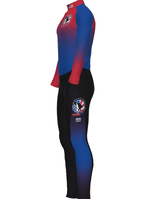 Podiumwear Unisex Silver Two-Piece Race Suit (Nordic Skiing) Side View