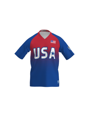 Podiumwear Men's V-Neck Tee (Running) Front View